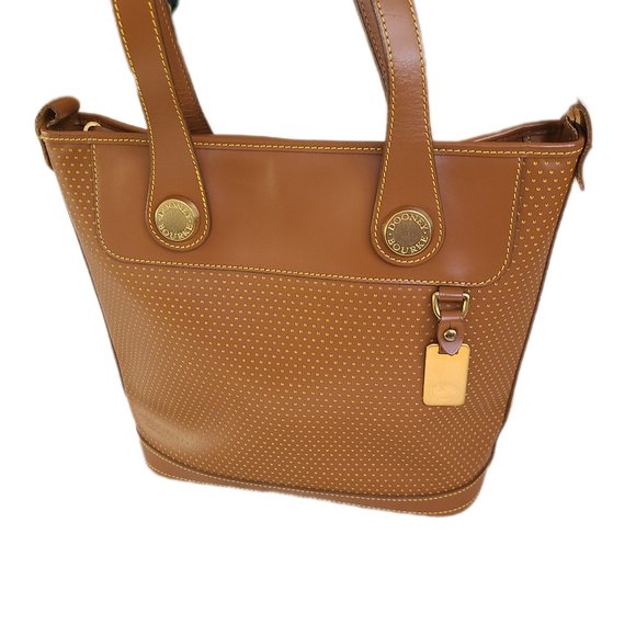 Dooney and Bourke Genuine Leather Tan Shoulder Bag - Picture 1 of 13